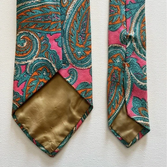 Vintage Paisley Patterned Tie - Multicolor
